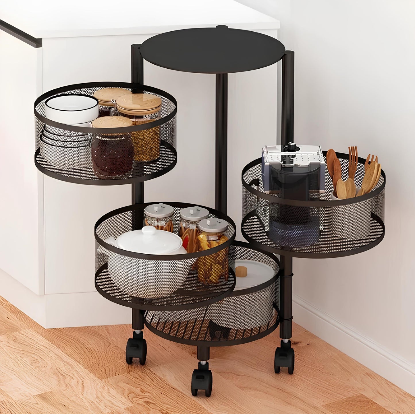 Premium Round Metal Trolley By MATRIX