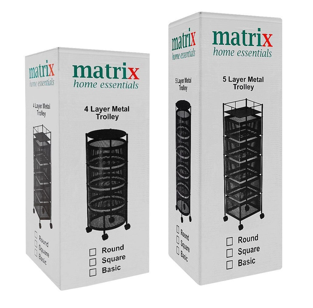 Premium Round Metal Trolley By MATRIX