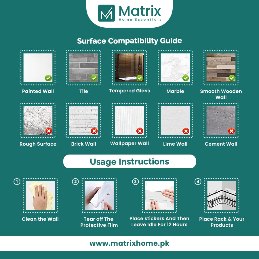 Washroom Metal Stand - Rectangle